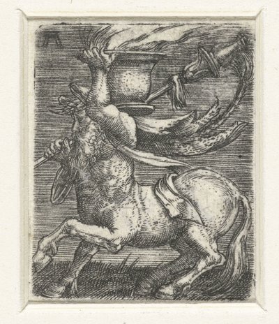 Centaur bærer en gryde med ild af Albrecht Altdorfer