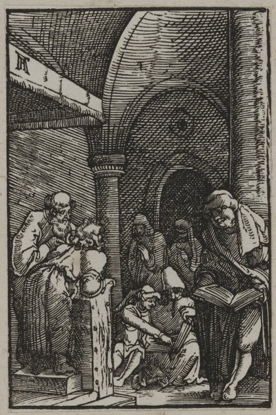 Kristus blandt lægerne, ca. 1515 (træsnit) af Albrecht Altdorfer
