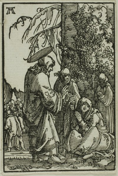 Kristus tager afsked med sin mor, fra menneskets fald og forløsning af Albrecht Altdorfer