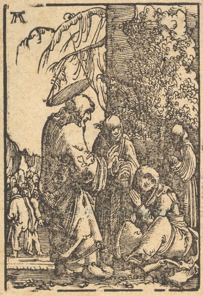 Kristus tager afsked med sin mor, fra menneskehedens fald og frelse gennem ..., ca. 1513. af Albrecht Altdorfer