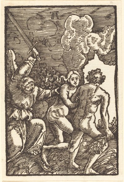 Udvisning fra paradis af Albrecht Altdorfer