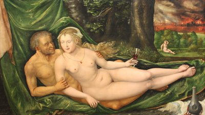Tysk: Lot und seine Töchter Lot og hans døtre af Albrecht Altdorfer
