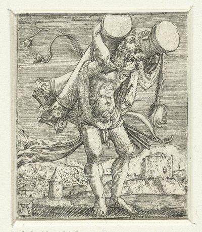 Hercules bærer søjlerne af Albrecht Altdorfer
