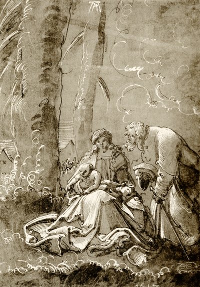 Hellig familie i skoven af Albrecht Altdorfer
