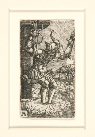 Horace Cocles springer ind i Tiberen af Albrecht Altdorfer