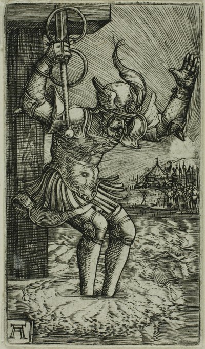 Horatius Cocles springer ud i Tiberen af Albrecht Altdorfer