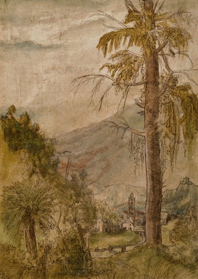 Landskab med kirke af Albrecht Altdorfer