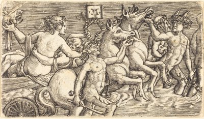 Elskere ledet af Seagods på Triumph af Albrecht Altdorfer