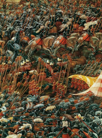 Modsatrettede hære, detaljer fra slaget ved Alexander ved Issus af Albrecht Altdorfer