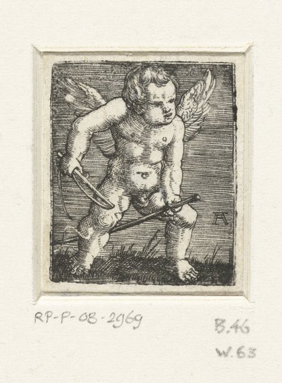 Putto med en hobbyhest af Albrecht Altdorfer