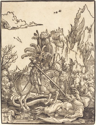 Sankt Georg dræber dragen af Albrecht Altdorfer