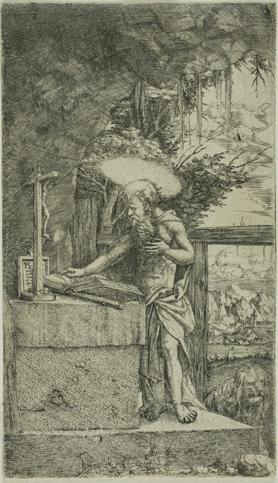 Sankt Jerome Reading af Albrecht Altdorfer