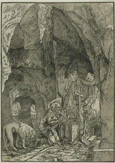 Sankt Hieronymus i bod, i en hule af Albrecht Altdorfer