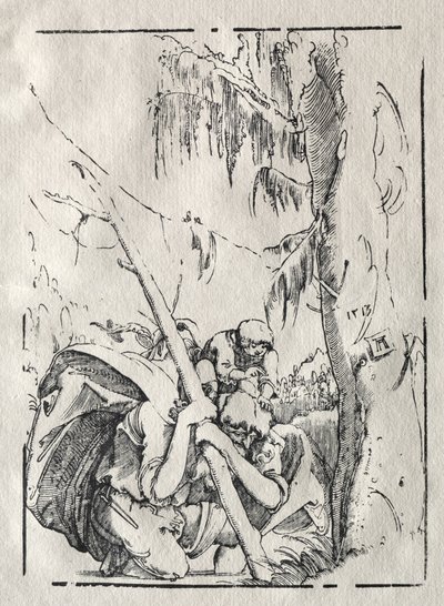 St. Christopher krydser vandet med Kristus på hans skuldre, 1513. af Albrecht Altdorfer