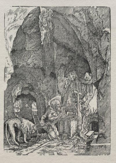 St. Hieronymus i hulen, ca. 1513-15. af Albrecht Altdorfer