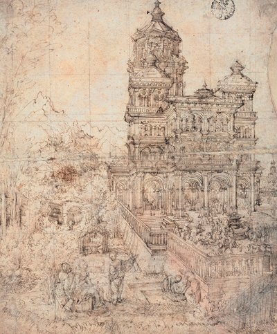 Susanna bader - Tegning af Albrecht Altdorfer (cirka 1480-1538) af Albrecht Altdorfer
