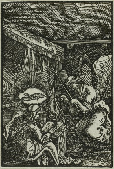 Bebudelsen, fra Menneskets Fald og Forløsning af Albrecht Altdorfer