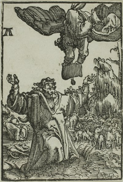 Bebudelsen til Joachim, fra Menneskets fald og forløsning af Albrecht Altdorfer