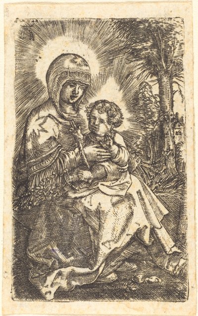 Den "smukke jomfru" fra Ratisbon i et landskab af Albrecht Altdorfer