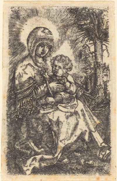 Den "smukke jomfru" fra Ratisbon i et landskab af Albrecht Altdorfer