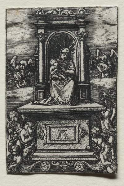 Den smukke jomfru af Ratisbon på et alter af Albrecht Altdorfer