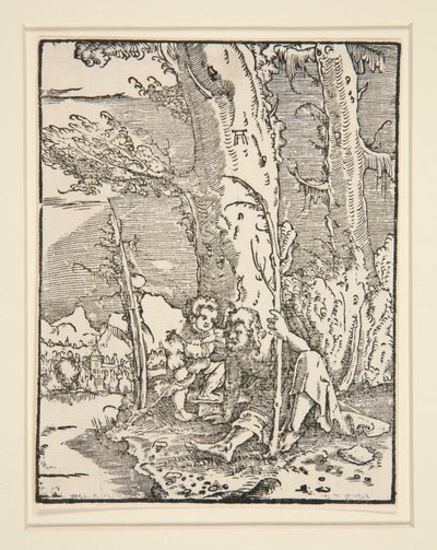 Jesusbarnet med den hellige Christopher, fra serien Menneskets fald og forløsning af Albrecht Altdorfer
