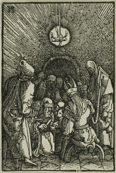 Omskærelsen, fra Menneskets Fald og Forløsning af Albrecht Altdorfer