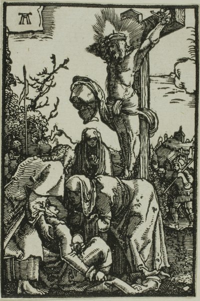Korsfæstelsen, fra Menneskets Fald og Forløsning af Albrecht Altdorfer
