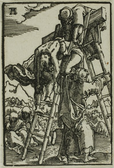 Nedstigningen fra korset, fra Menneskets fald og forløsning af Albrecht Altdorfer