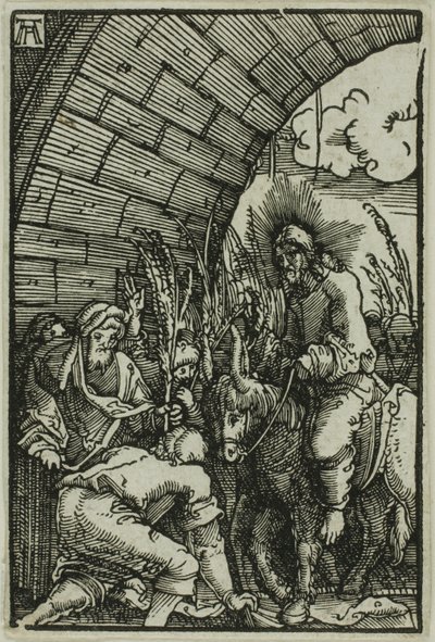 Indtoget i Jerusalem, fra Menneskets Fald og Forløsning af Albrecht Altdorfer