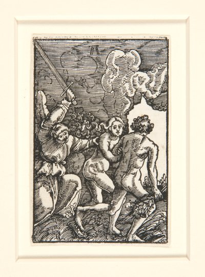Uddrivelsen fra Paradiset, fra Menneskets Fald og Forløsning af Albrecht Altdorfer