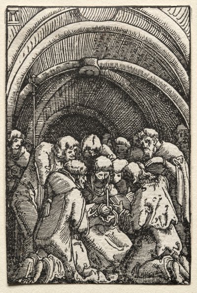 Menneskets fald og forløsning: Jomfruens død, ca. 1515. af Albrecht Altdorfer