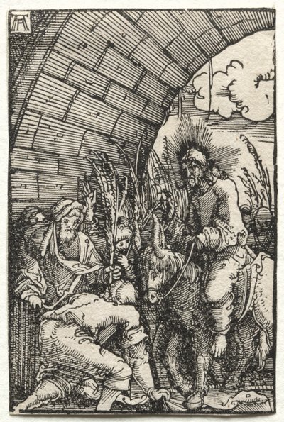 Menneskets fald og forløsning: Indtoget i Jerusalem, ca. 1515. af Albrecht Altdorfer