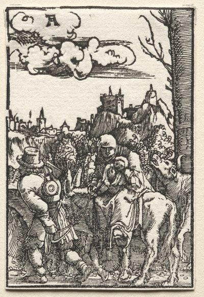 Menneskets fald og forløsning: Flugten til Egypten, ca. 1515. af Albrecht Altdorfer