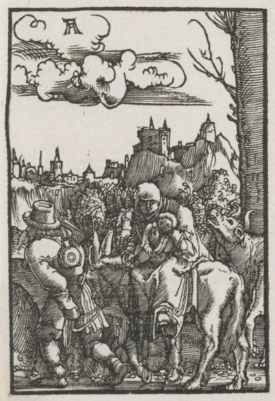 Menneskets fald og forløsning: Flugten til Egypten, ca. 1515. af Albrecht Altdorfer