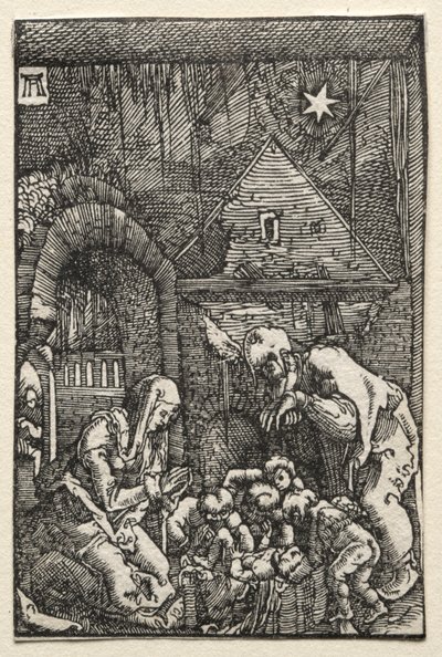 Menneskets fald og forløsning: Fødselen, ca. 1515. af Albrecht Altdorfer