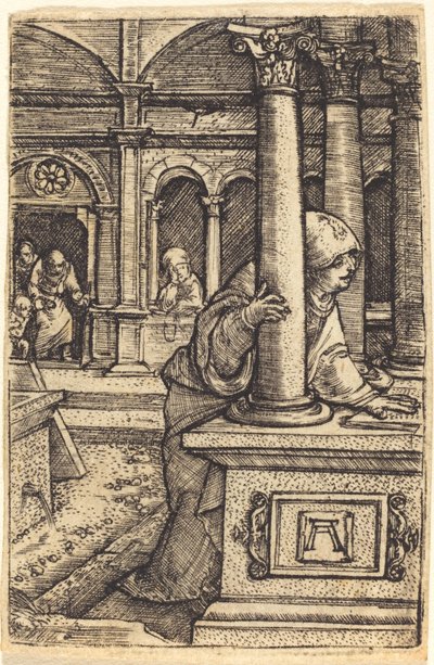 Jomfruen søger Jesus i templet af Albrecht Altdorfer