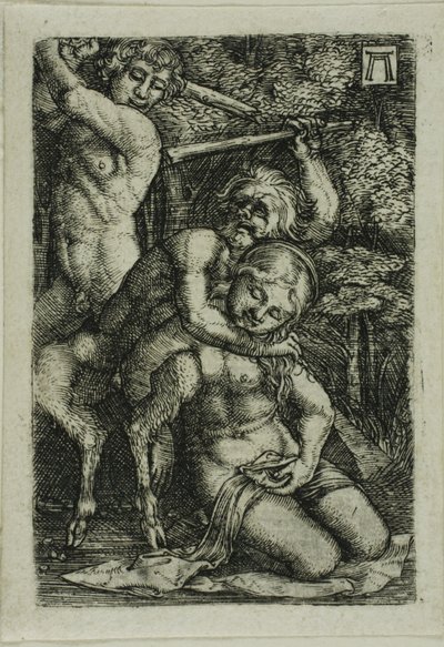 To satyrer kæmper om en nymfe af Albrecht Altdorfer
