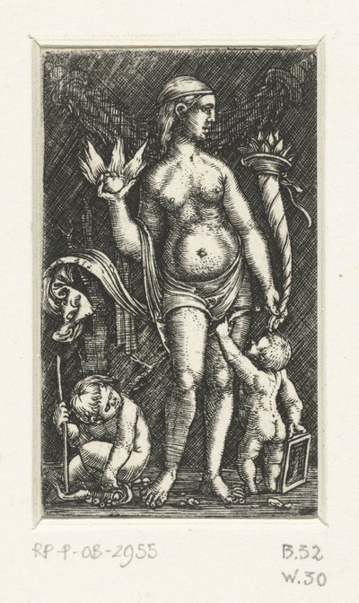Venus med to putti af Albrecht Altdorfer
