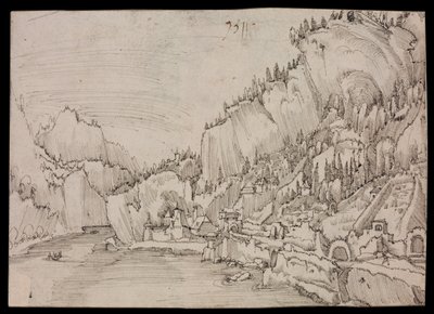 Sarmingstein ved Donau af Albrecht Altdorfer