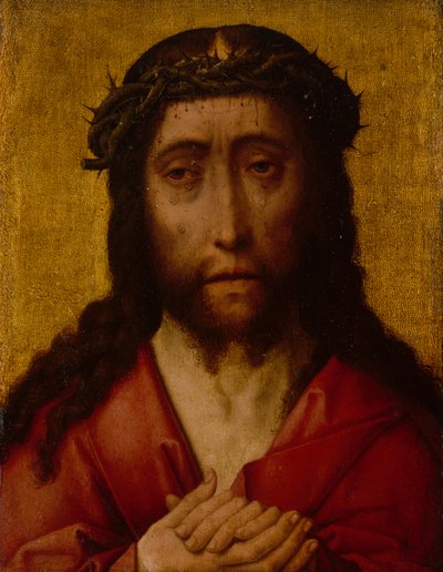 Kristus sorgens mand (olie på panel) af Albrecht Bouts