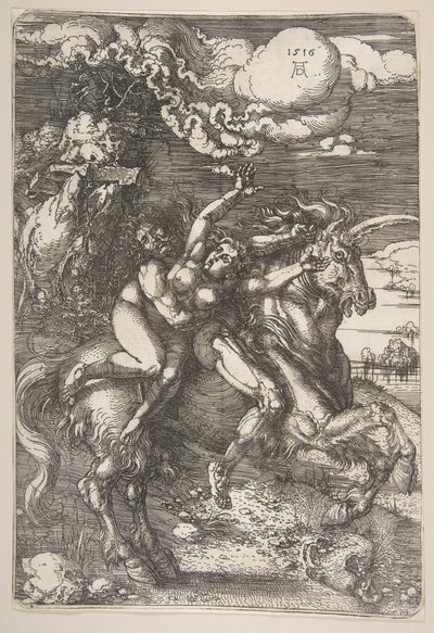 Bortførelse af Proserpine.n.d. af Albrecht Dürer