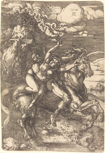 Bortførelse på en enhjørning af Albrecht Dürer