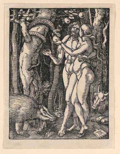 Adam og Even, fra The Little Passion Series af Albrecht Dürer