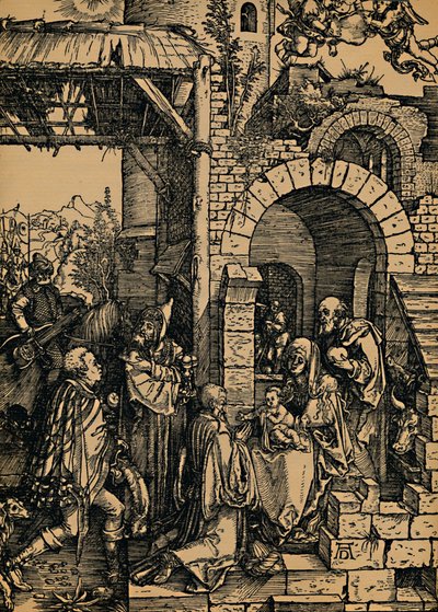 Tilbedelse af kongerne, tilbedelse af kongerne, 1503-1504. af Albrecht Dürer