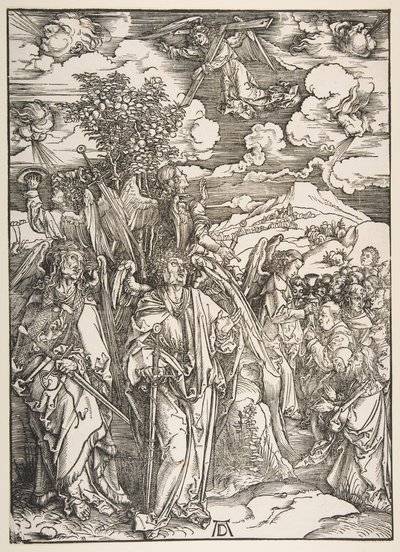 Angels Restraining the Four Winds.n.d. af Albrecht Dürer