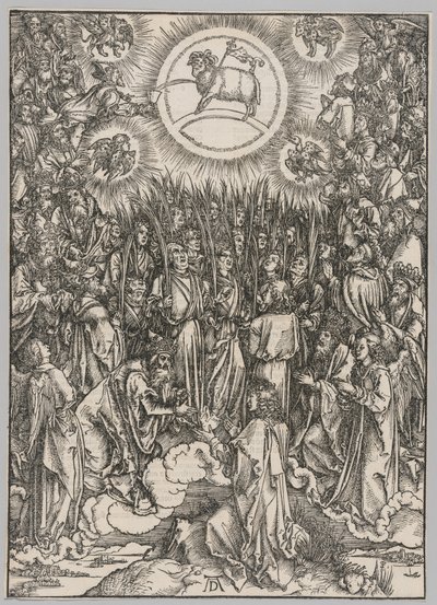 Apokalypse: Lammets tilbedelse – de udvalgtes salme af Albrecht Dürer