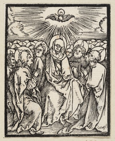 Helligåndens udgydelse (fra: Postilla, 43 træsnit) af Albrecht Dürer