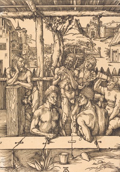 Badehus, ca. 14961497. af Albrecht Dürer