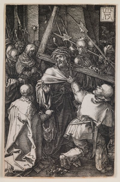 Bearing of the Cross, fra serien "The Engraved Passion" af Albrecht Dürer